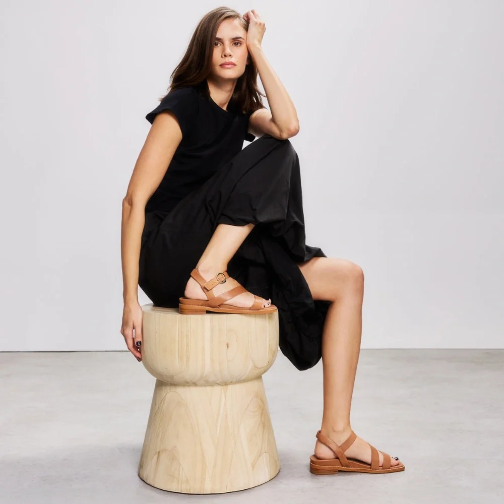 Bared Leather and Plant Women’s Twite Strappy Sandals 6-6.5 (36) - Picture 3 of 12